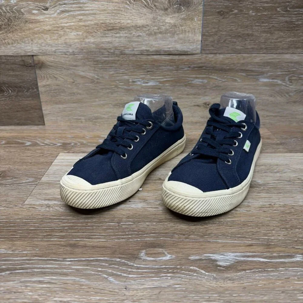 Cariuma Oca Low Blue Canvas Sneakers Women's Size 8.5